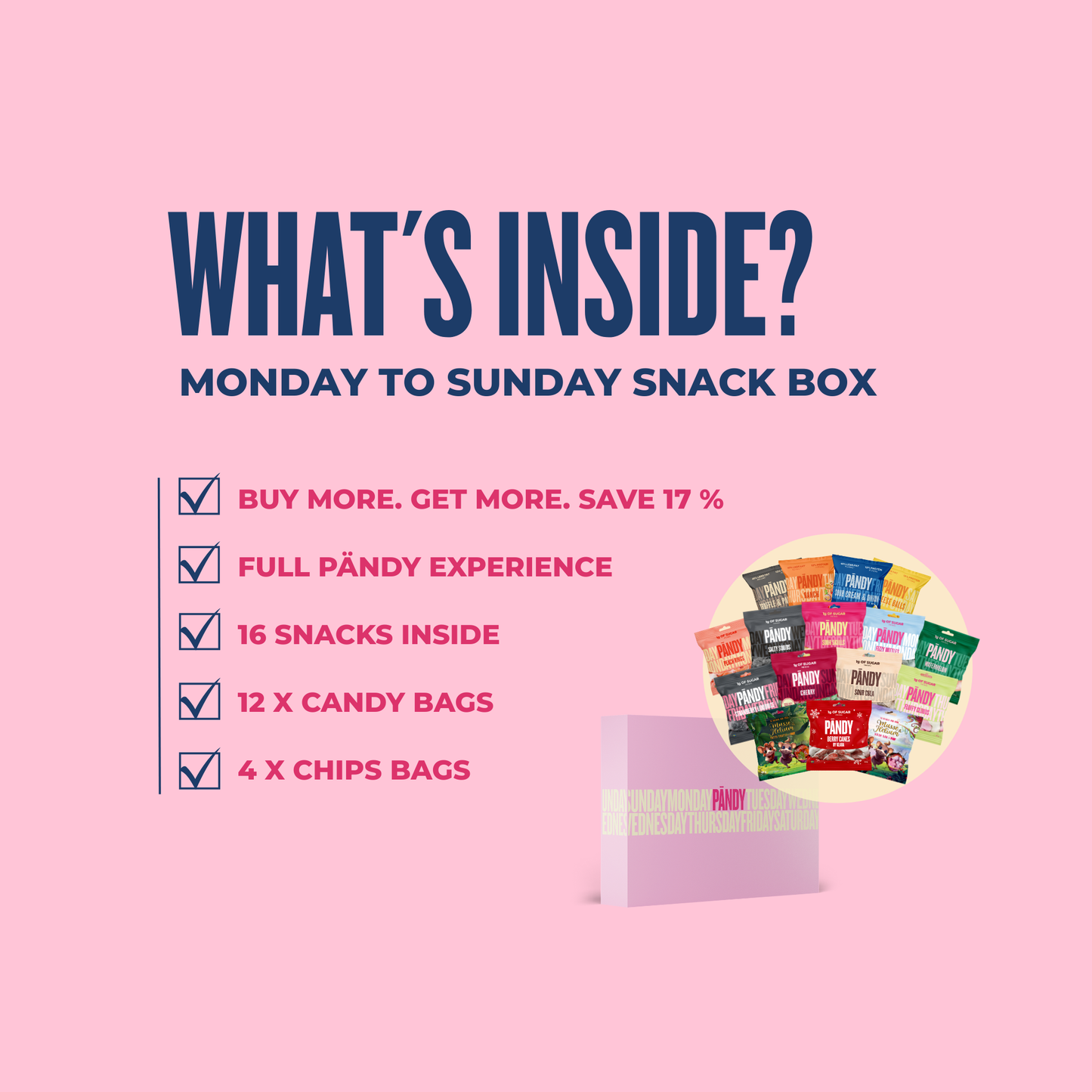 Pändy Monday 2 Sunday Snack Box